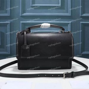 designerskie torby łańcuchowe oryginalne skórzane torebki torebka wykałaczka luksusowa damska miękka czarna bordowa marka mody kamera Bagiete crossbody Bag 25 cm