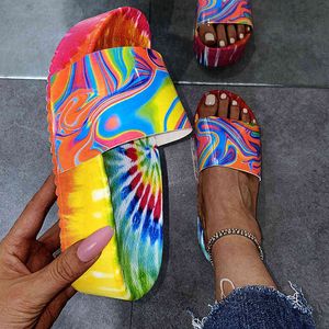 New Women's Shoes 3D Ventilador Cor Do Vento Grosso Bottom Tamanho Grande Chinelos Cool ONE-LINE Anti Slip