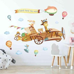 Vinylvägg Klistermärke Barnrum Kawaii Dekor Bedroom Baby Nursery Wall Stickers för barn Rum Pojkar dekoration 210615