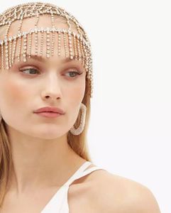 Clipes de cabelo Barrettes Moda Bandas de cabeça de cristal completo para mulheres Rhinestones testa borra Chain Party Wedding Accessories Jóias
