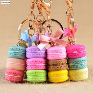 Women Cake Key Chain Fashion Cute French pastries Keychain Bag Charm Car Key Ring Wedding Party gift Jewelry 17278 J0306