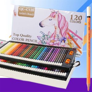 Набор цветных карандашей Aosheng QL-C120, 120 цветов, экологически чистый, нетоксичный, маслянистый, цветной карандаш с набором точилок для начинающих школьников