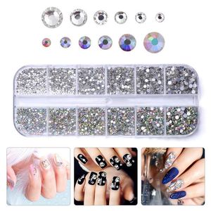 Gift Wrap Box D Nail Art Rhinestone Crystal Diamond Glitter Jewelry Glass Gem Diy Decorations Nails Accessories