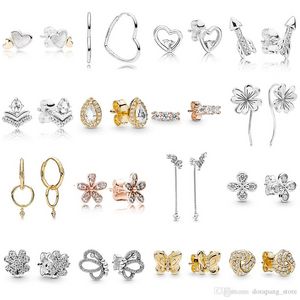 Дизайнерские украшения Серебряные серьги 925 пробы в форме сердца, шпильки для ушей, подходят для Pandora DIY Dangler, оптовая продажа, фабрика, любовь, серьги, европейский стиль, Мурано