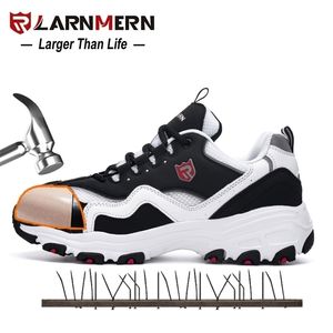 Sapatos de Segurança de Larnmern S3 SRC Proteção Profissional Confortável Respirável Lightweight Aço Toe Trabalho Anti-Nail 211217