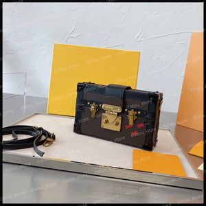 Mens luxury cross body Petite Malle Box square case Leather Shoulder Bag womens v Handbags Purses Crossbody Bags Wallet clutch pouch
