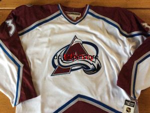 Costume barato Vintage 1995-1996 Patrick Roy Hockey CCM Jersey Stitch adicione qualquer número nome JERSEYS HOMENS KID HOCKEY XS-5XL