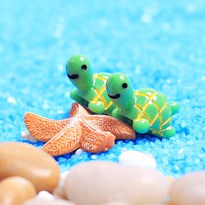 Cute Mini Turtles Landscape Ornaments Resin Garden Decorations Fairy Garden Miniatures Garden Bonsai Dollhouse Decorations Resin Craft DH5766