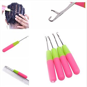 Gancho de ganchillo para trenzas Ganchos de cierre Agujas Herramientas de tejer Mano de plástico Accesorios para el cabello de acero inoxidable