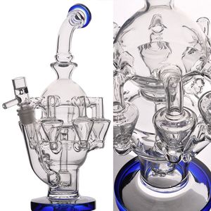 12-Zoll-Höhe Shisha-Glas mit Matrix Perc 8 Rocket Recycler Arms Wasserbongs für Tabakrauchen Dab Oil Rig Smooth Bubbler