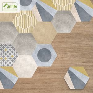 Funlife® Vintage Colorato Adesivi per pavimenti in cemento antiscivolo Autoadesiva Autoadesiva Piastrelle per pavimenti impermeabili per bagno Cucina Home Decor 210310