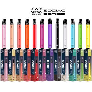 Vapen mais vAEN mais 800 PUFFS KITS DE CUGARES E E CUGARETES DE E-CIGARES DE VAPE 550mAH Bateria de 3,5 ml da série Zodiac ECIGS Vaporizadores portáteis de vaporizadores de vapor pré-preenchidos