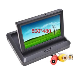 Car Video Monitor Display Foldable Color TFT LCD 4.3 Or 5 Inch Mirror HD Screen For Rear View Camera Backup ReaverseCar