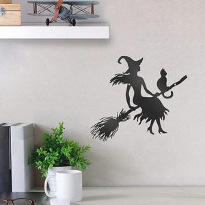 Väggklistermärkear Wicked Witch Fall Sticker för hem Inomhus Utomhus Halloween Dekoration Lors889