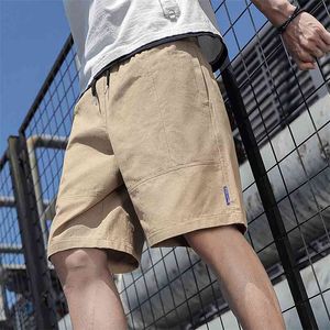 Men's Shorts Summer Cotton Casual Bermudas Male Outwear Streetwear Men Drawstring Joggers Fashion Plus Size 210716