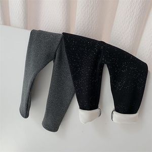 Girls' Leggings Baby Plus Velvet Pants Autumn And Winter Wear Children'S Clothing Warm Tights For 210625