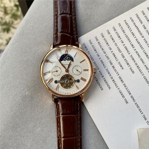 Relógio masculino premium, 2021, movimento Leisure Business Machine, pulseira de couro, mostrador de 42 mm
