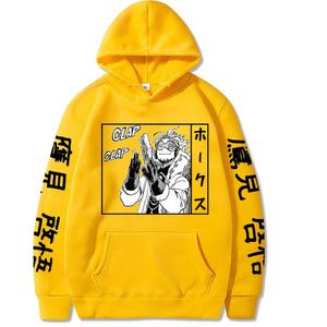 2020 NEW My Hero Academia Felpe Uomo Donna Felpa Hip Hop Anime Hawks Felpe nere Top Abbigliamento Y0803