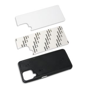 Gummi TPU + PC DIY Sublimation Fodral Aluminium metallplåt Lim för Samsung Galaxy S20 Ultra A02 M02 A02S EU Version 100PCS / Lot