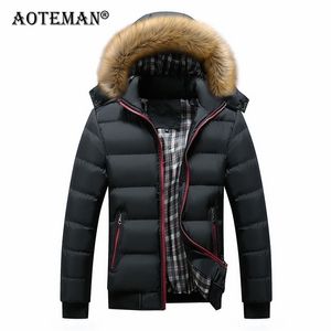 5XL 6XL 7XL Vinterjacka Bomber Män Hooded Coat Male Parkas Cold Herrkläder Varmt vadderad Outwear Windproof Windbreaker SN014 211214