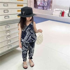 Summer Arrival Girls Fashion Printed 2 Pieces Suit Top+pants Boutique Outfits 210528