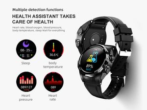 2 in 1 Smart watch e auricolari Orologi intelligenti impermeabili con bracciale Tws Earbuds Orologi sportivi Fitness Tracker con monitoraggio della frequenza cardiaca del sonno della pressione dell'ossigeno nel sangue
