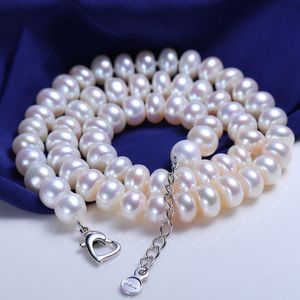 2020 Moda Naszyjnik z pereł słodkowodnych Kobiet Prawdziwej Naturalnej Pearl Choker Naszyjnik Dla Kobiet Wedding Engagement Jewelry Q0531