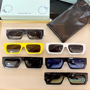 luxury- Rectangular classic fashion 40008U glasses 8.0MM polycarbonate plate notched frame sunglasses for men and women white sunglasses
