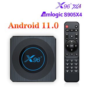 X96 X4 Android 11.0 TV BOX Amlogic S905X4 4GB 32GB 64GB Quad Core 2.4G 5G Dual Band WIFI BT 8K Media Player Set Top Box