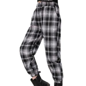 Teenager Mädchen Hosen Herbst Lässige Mode Lose Plaid Kinder Harem Hosen Student Kinder Lange Hosen 6 8 10 12 13 jahre Alt 210303