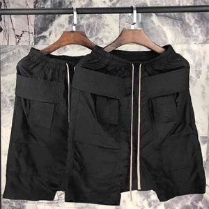 Rabatterade män Hi Street Drop Crotch Black Shorts Collection 210716