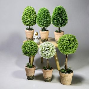 Ghirlande di fiori decorativi Degradazione naturale Piante verdi in vaso Pianta artificiale Bonsai da interno Tavolo Casa Balcone Soggiorno Decorazione