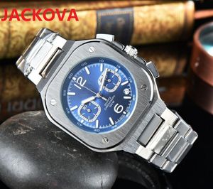 Casual Men Full Functional Square Watches Sub Dials Working Fashion Dress Famili