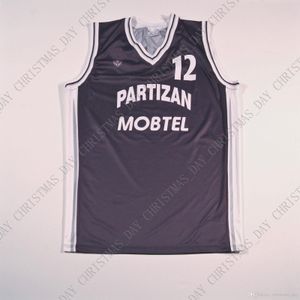 Tanie niestandardowe KK Partizan Belgrad Nenad Krstic Szyte Dostosuj dowolną nazwę Nazwa Mężczyźni Kobiety Młodzież XS-5XL