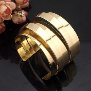 Uken Fashion Accessories Gold Color Charm Wrap Bracelets Jewelry Alloy Cuff Bangles for Women Bl145 Q0719