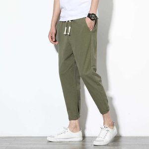 Kore Stil Harem Pantolon Erkekler Jogger Artı Boyutu 5XL Yaz Pantolon Buzağı Uzunlukta Hareks Streetwear Erkek Joggers XXXXL X0723
