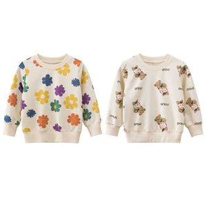 Höst Baby Tröjor Tjejer Pojkar Kläder Kojkar Kids Knitting Pullovers Toppar Baby Boys Girls Cartoon Långärmade Tröjor Y1024