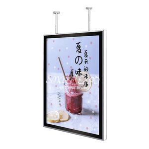 40 * 60 cm Tavan Işık Kutuları Asılı Lightbox'lar Reklam Ekranında 42mm Kalınlık Alüminyum Çerçeve Tahta Vaka Ambalajı