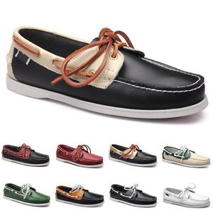 Homens Sapatos Casuais Espadrilles Triplo Negro Negro Marrom Vinho Vermelho Vermelho Verde Laranja Café Mogno Mens Sneakers Outdoor Jogging Andar Dez 39-45 Color14