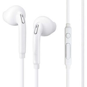 S6 S7 hörlurar Hörlurar Kränkta öronsnäckor i öronhuvudet med mikrofonvolymkontroll för Samsung Android -smartphones