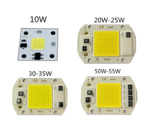 Perline di luce 20PCS LED COB 10W 25W 35W 55W Chip Lampade AC 220V110V Smart IC di buona qualità Adatto per inondazione senza conducente ad alta potenza fai-da-te