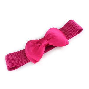 Belts Colors Women Butterfly Knot Belt Stylish Solid Colour Elastic Girdle Chiffon Bow Waist For Dress Formal Wear