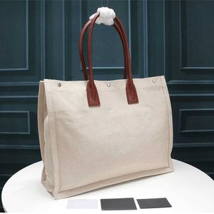 5A Designer-Handtaschen Rive Gauche Einkaufstasche Einkaufstasche für Damen Hochwertige Mode Leinen Große Strandtaschen Luxus-Reisetasche