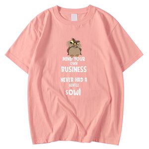 Short Sleeve Breathable Men Tshirt Spring Summer T Shirts Mind Your Own Business Printing Tops Leisure Comfortable Tshirts Mens Y0809