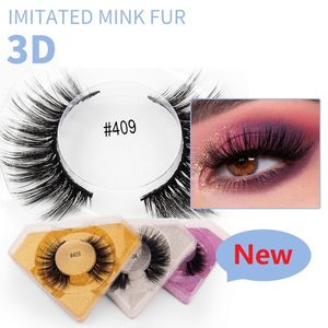 3D Faux Mink偽のまつげの卸売手作りのフリストリップの偽まつげの長いふわふわのまつげの延長ツール10ペア/箱