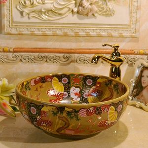 Antique european style art ceramic porcelain wash basin sink for bathroomhigh quatity