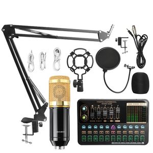 BM800 Mikrofon Mixer V10X Pro Soundkarte Kondensator Spiel BT Audio DJ Live Broadcast MIC USB OTG Aufnahme Professionelle