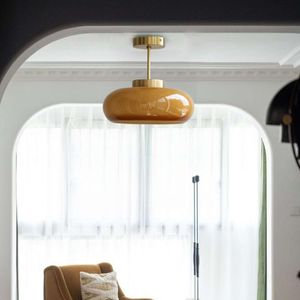Tavan Işıkları Odası Dekorasyon Nordic Işık Antik Pirinç Cam Avize Banyo Balkon Yatak Odası Yemek Bar LED Aydınlatma