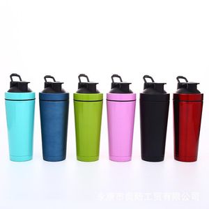 Rostfritt stål tumblers dubbla väggkoppar vakuumisolerade muggar fitness mixer blender cup protein pulver shaker flaska