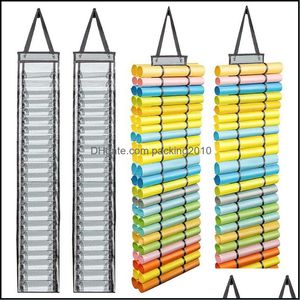 Housekee Organization Borse portaoggetti per giardino domestico 2 pezzi Organizer con 24 e 48 scomparti per rotoli Appendiabiti per armadio Montaggio a parete Porta Dro